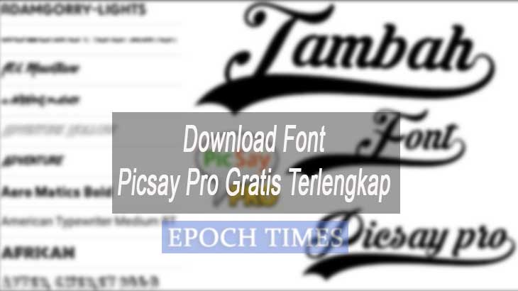 Download Font Picsay Pro Gratis Terlengkap